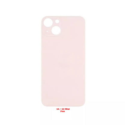 Glass Back For iPhone 13 Mini Plain In Pink Glass Back FoneFunShop   