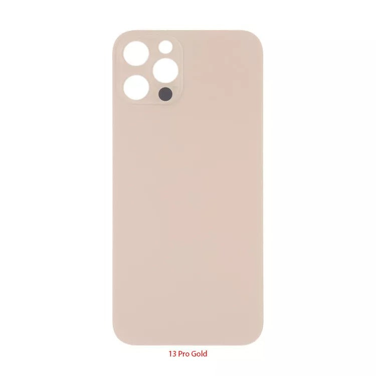 Glass Back For iPhone 13 Pro Plain in Gold Glass Back FoneFunShop   