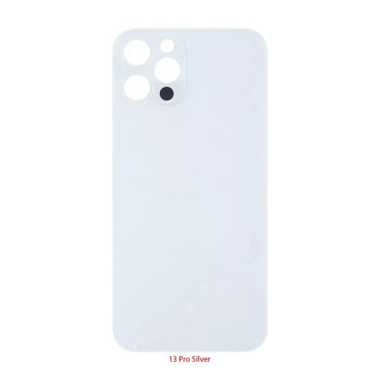 Glass Back For iPhone 13 Pro Plain in Silver Glass Back FoneFunShop   