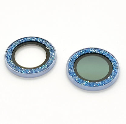 Camera Protectors For iPhone 13 13 Mini Set of 2 Glitter Blue Glass Camera FoneFunShop   