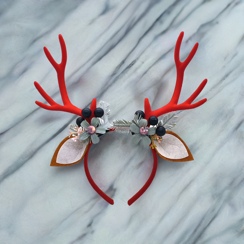 Reindeer Antlers Headband for Christmas Festive Red Christmas FoneFunShop   