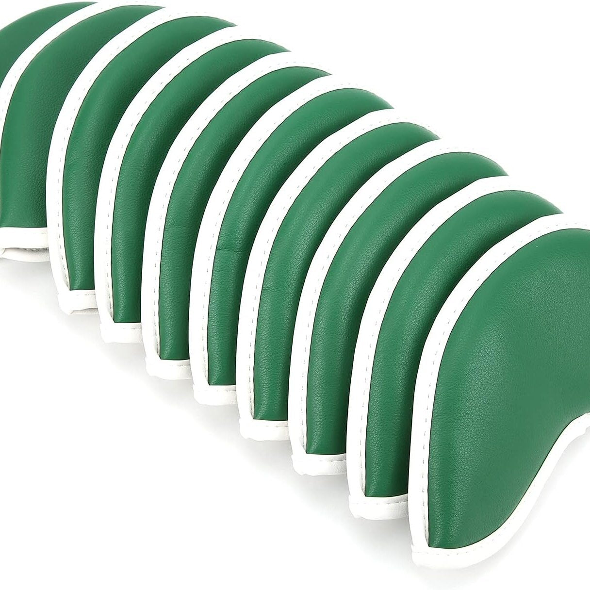 Golf Club Iron Head Covers Protector Headcover Set Green Jacket 10 Pcs Golf FoneFunShop   