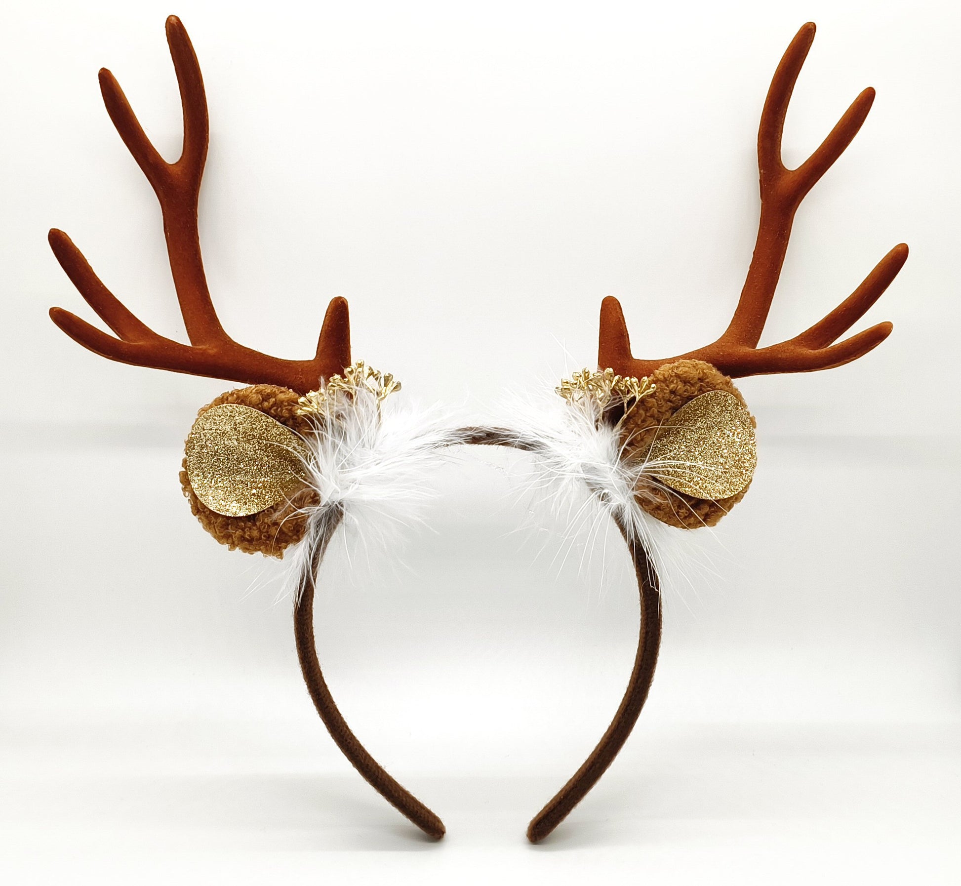 Reindeer Antlers Headband for Christmas Festive Brown Christmas FoneFunShop   