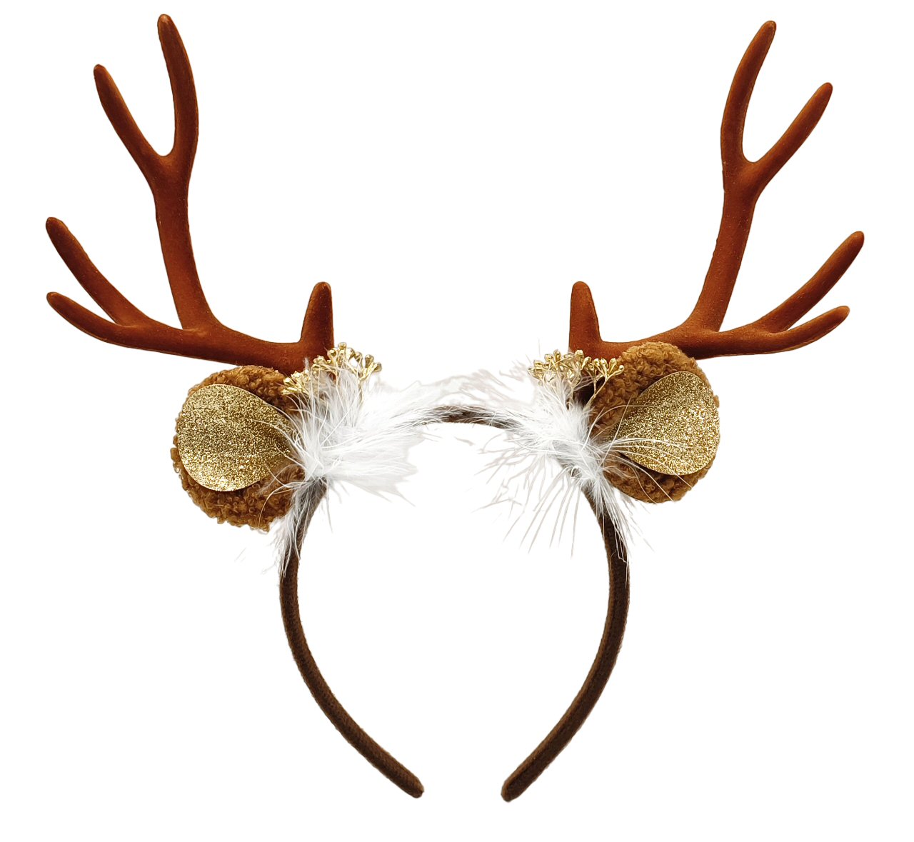 Reindeer Antlers Headband for Christmas Festive Brown Christmas FoneFunShop   