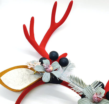 Reindeer Antlers Headband for Christmas Festive Red Christmas FoneFunShop   