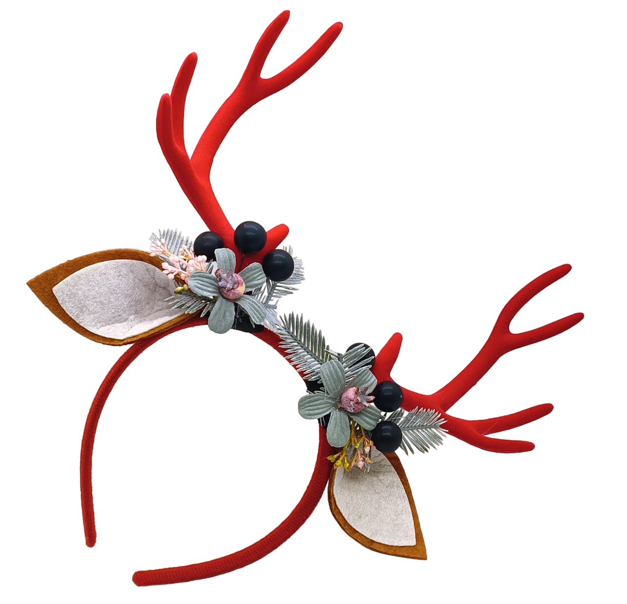 Reindeer Antlers Headband for Christmas Festive Red Christmas FoneFunShop   