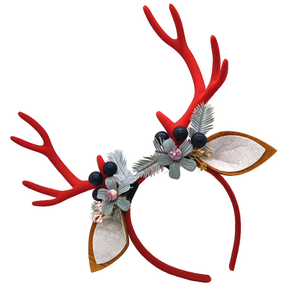 Reindeer Antlers Headband for Christmas Festive Red Christmas FoneFunShop   