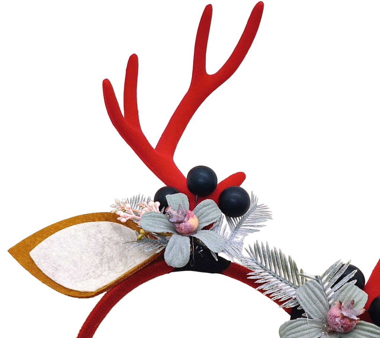 Reindeer Antlers Headband for Christmas Festive Red Christmas FoneFunShop   