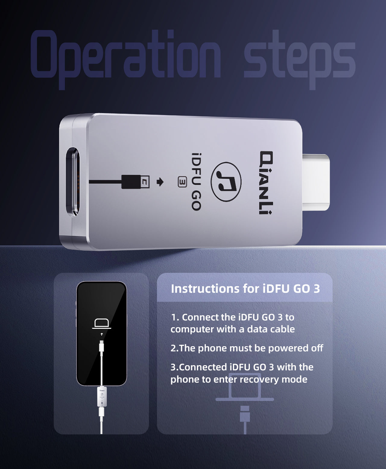 QianLi iDFU GO 3 For iPhone 15 Type-C Instant Recovery Mode Qianli FoneFunShop   