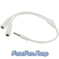 3.5mm Headphone Splitter Adapter For iPhone / iPad / iPod / MP3 Adapter FoneFunShop   