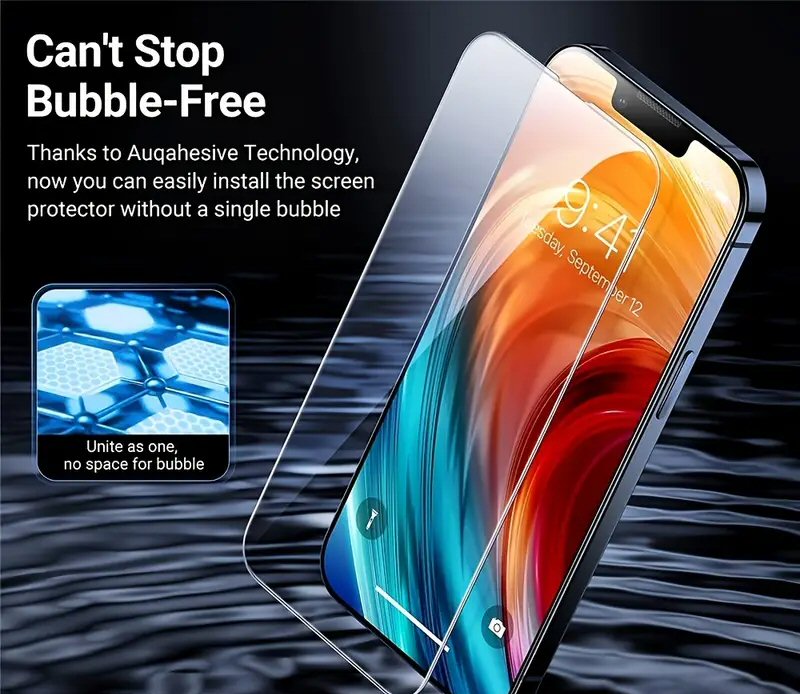 Screen Protectors For iPhone 14 13 13 Pro Triple Pack 3 x Full Cover Screen Protector FoneFunShop   