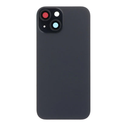 Glass Back For iPhone 15 Black Battery Door Camera Lens Bezel Magnetism Ring + Metal Plate Plain Without Logo Battery FoneFunShop   