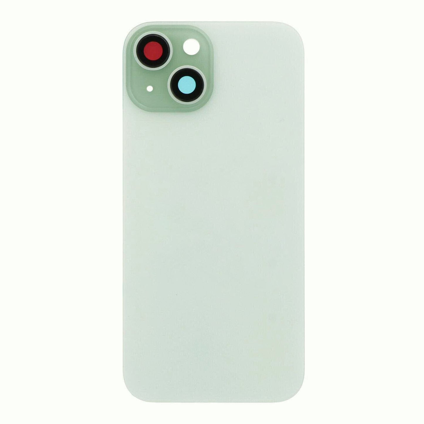 Glass Back For iPhone 15 Green Battery Door Camera Lens Bezel Magnetism Ring + Metal Plate Plain Without Logo Battery FoneFunShop   