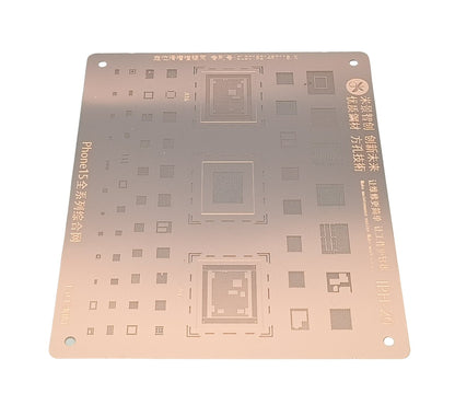 Mijing IPH-20 Reballing Stencil For iPhone 15 - T-0.12mm A16 A17 CPU Stencil FoneFunShop   