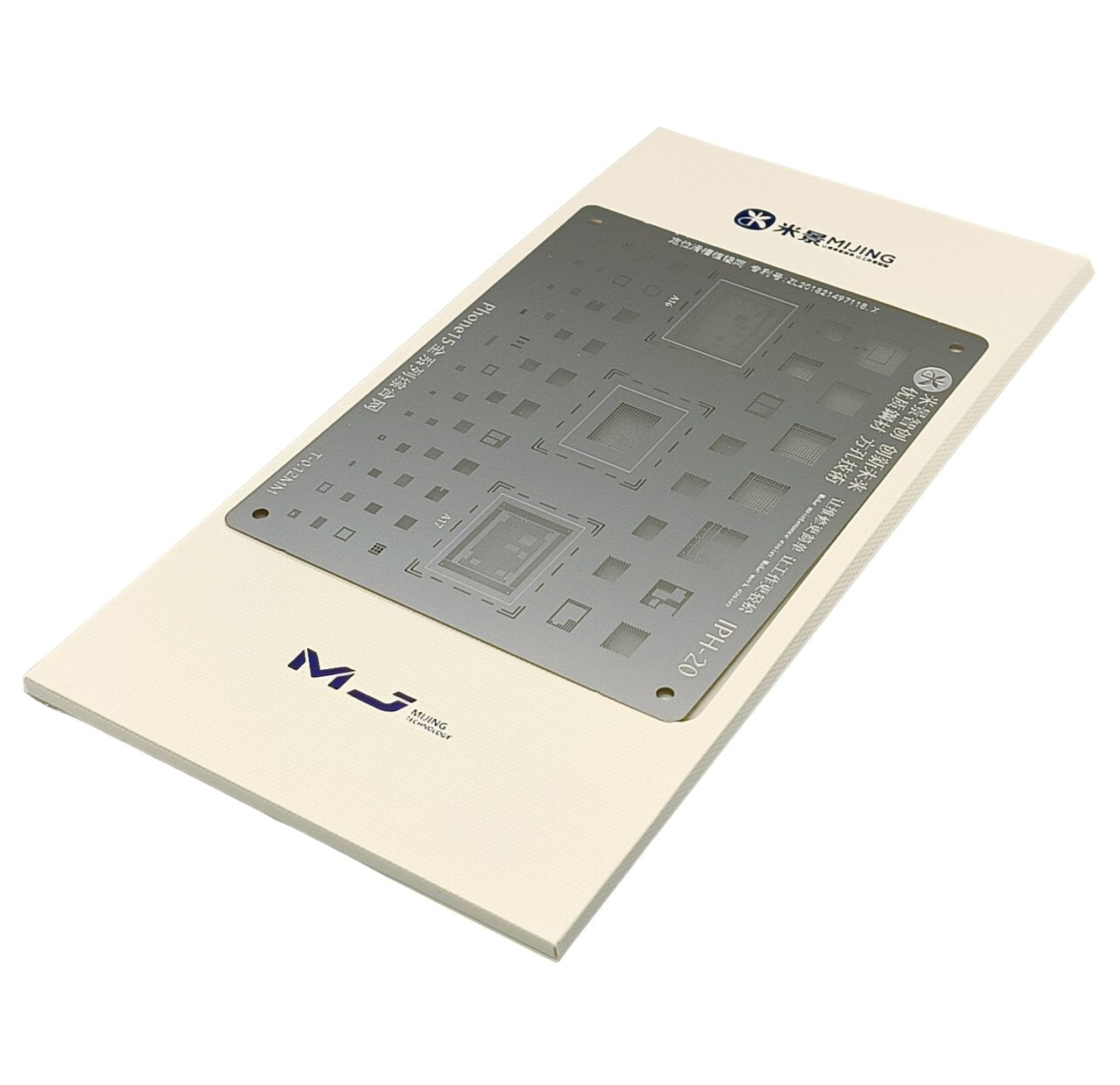 Mijing IPH-20 Reballing Stencil For iPhone 15 - T-0.12mm A16 A17 CPU Stencil FoneFunShop   