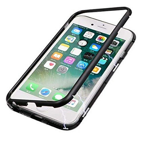 Case For iPhone 6 Black Magnetic Absorption Metal Edge Case Cover FoneFunShop   