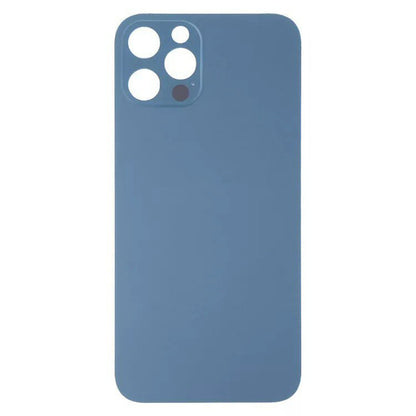 Glass Back For iPhone 13 Pro Max Plain in Blue Glass Back FoneFunShop   