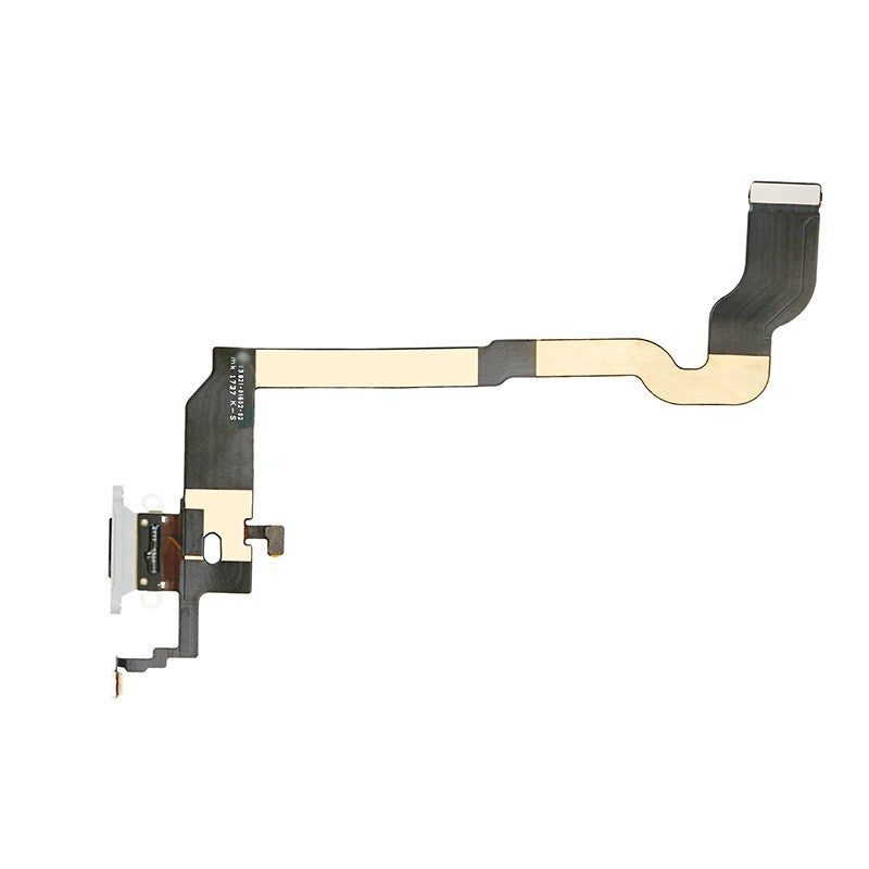 Charging Port For iPhone X Flex White Charging Port FoneFunShop   