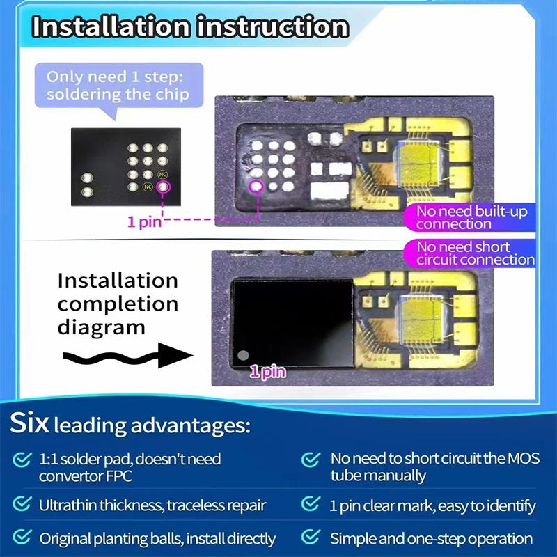 JC Face ID Repair Fixture For X 12 PRO MAX iPad Pro4 All in one Chip Repair Jc id FoneFunShop   