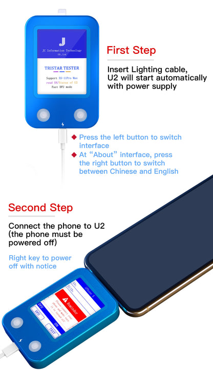 Charging IC Tester For iPhone JC U2 Tristar Jc id FoneFunShop   