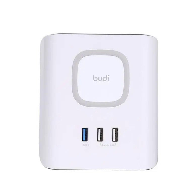 Wireless Charger Station with 3 Usb Ports QC3.0 2.4amp White Budi FoneFunShop   