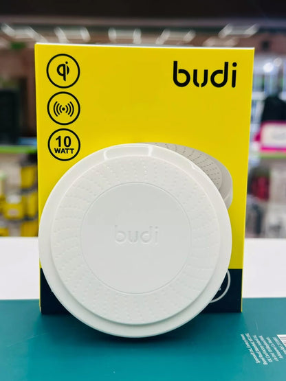 Budi Wireless Fast Charger For iPhone Samsung 10Watt White Budi FoneFunShop   