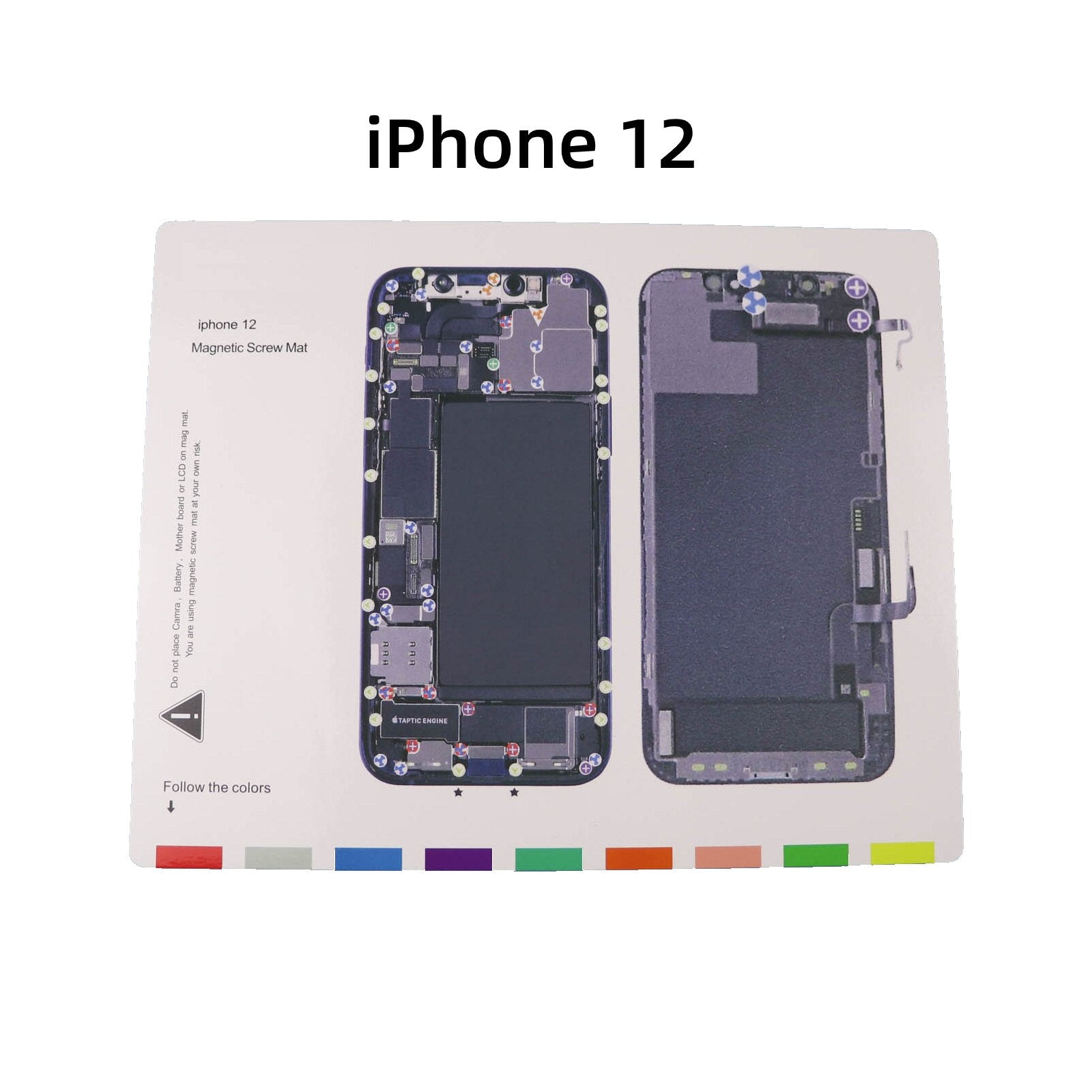 Magnetic Screw Mat For iPhone 12 Phone Repair Disassembly Guide Magnetic Screw FoneFunShop   