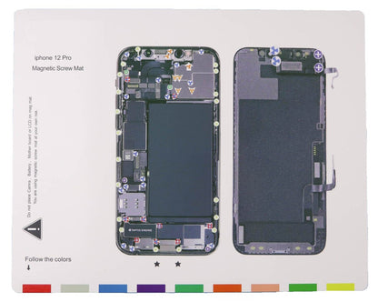 Magnetic Screw Mat For iPhone 12 Pro Phone Repair Disassembly Guide Magnetic Screw FoneFunShop   