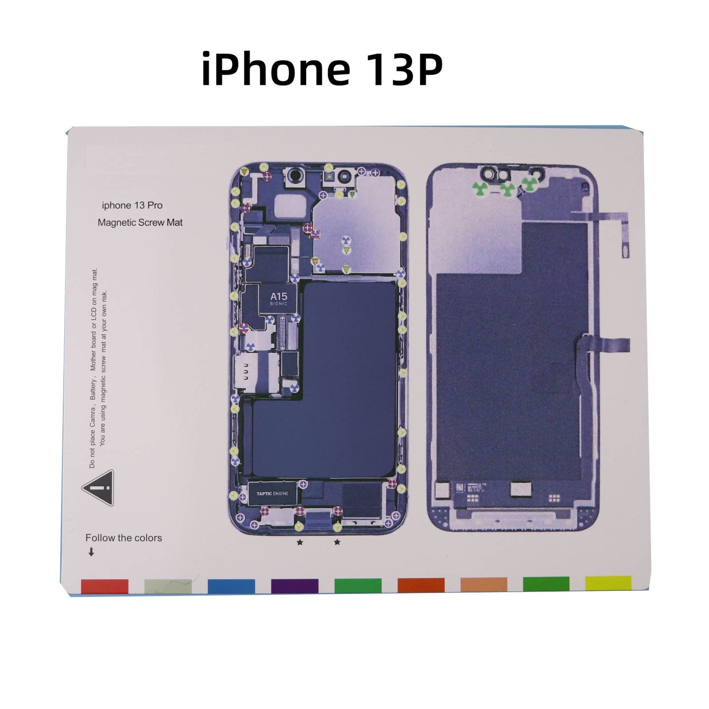 Magnetic Screw Mat Phone Repair Disassembly Guide For iPhone 13 Pro Magnetic Screw FoneFunShop   