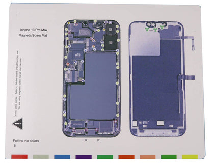 Magnetic Screw Mat Phone Repair Disassembly Guide For iPhone 13 Pro Max Magnetic Screw FoneFunShop   