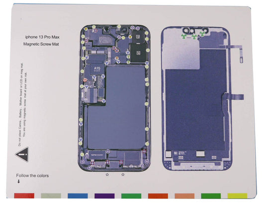 Magnetic Screw Mat Phone Repair Disassembly Guide For iPhone 13 Pro Max Magnetic Screw FoneFunShop   