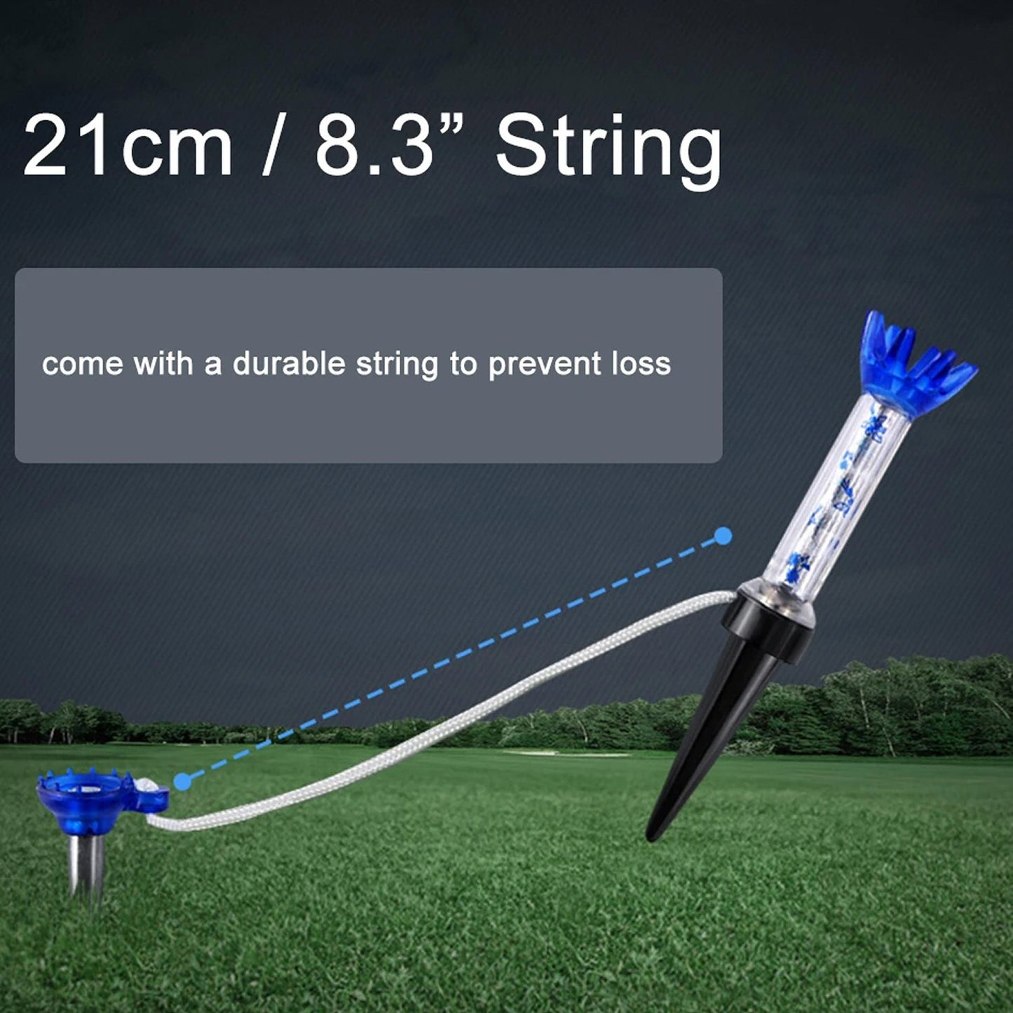 Flexible Magnetic Tee Head Portable Built In Spring Blue Golf Accessorise FoneFunShop   