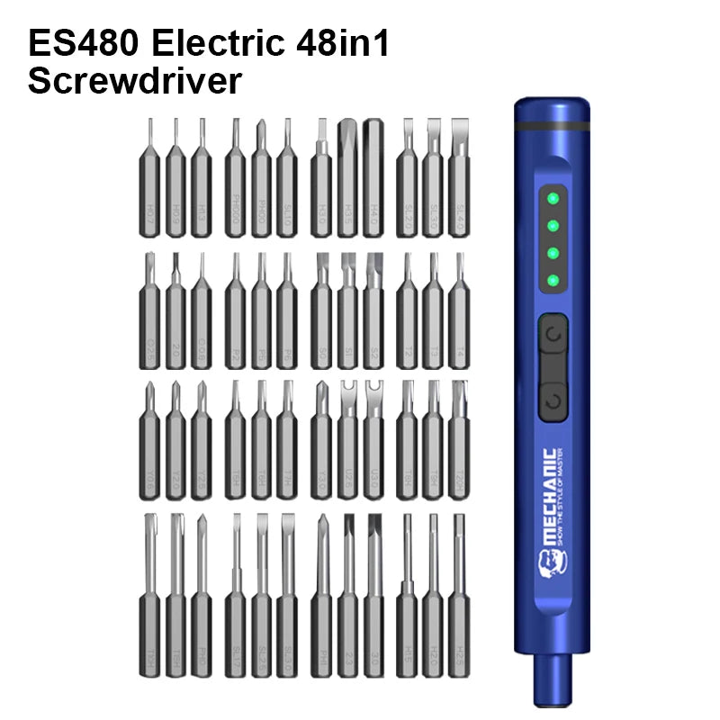 Mechanic ES480 Rechargable Screwdriver With 48 Bits For Phone Repair Screwdriver FoneFunShop   