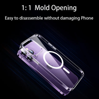 Case For iPhone 15 Plus Shockproof Transparent Magnetic Case Cover FoneFunShop   