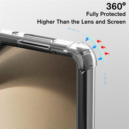 Case For Samsung Z Fold 5 Transparent Magnetic Case Cover FoneFunShop   