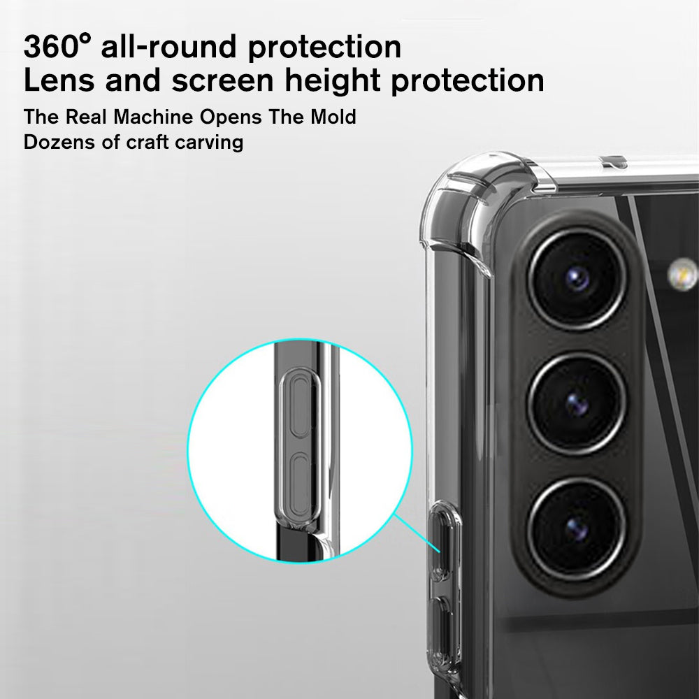 Case For Samsung Z Fold 5 Transparent Magnetic Case Cover FoneFunShop   