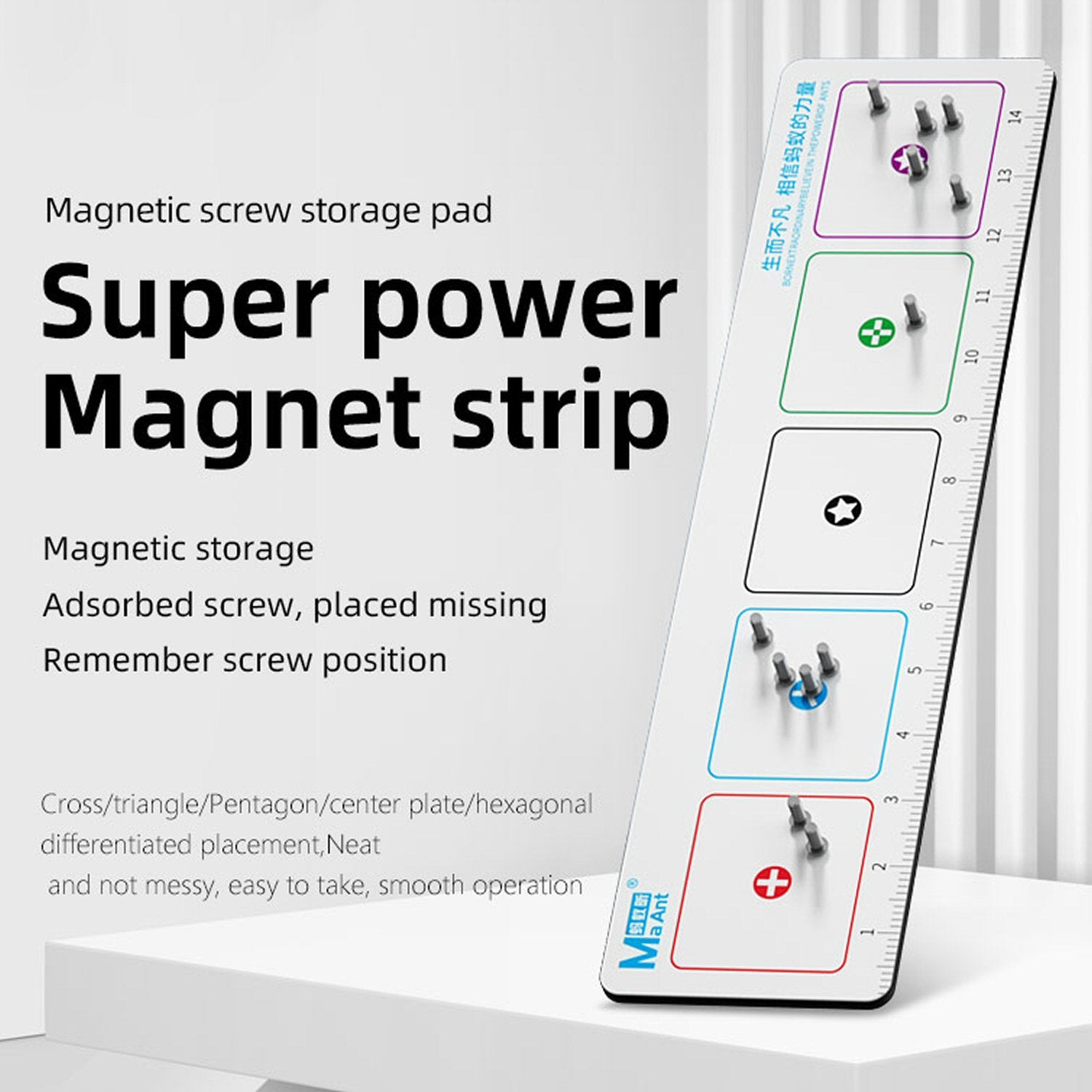 MaAnt Magnetic Screw Mat Organizer for Small Screws Phone Repair Magnetic Screw FoneFunShop   