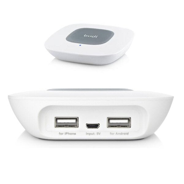 Wireless Charger 10W Budi With 2 Usb Ports White Budi FoneFunShop   