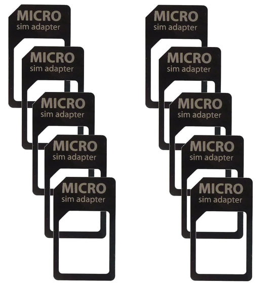 Sim Adapter Micro Sim Card to Large Sim Card Pack of 10x Sim FoneFunShop   