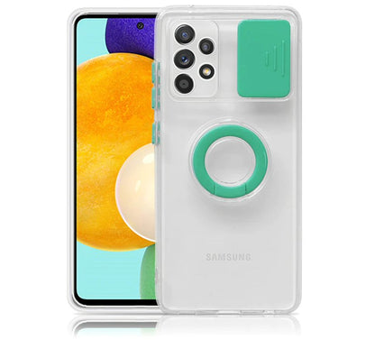 Case For Samsung A42 A426B 5G Mint Green With Camera Protection Hand Ring Case Cover FoneFunShop   