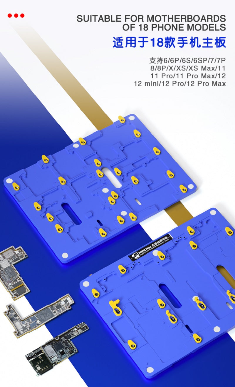 PCB Holder For iPhone 6s to 12 Pro Max Mechanic MR12Max Logicboard Repair  FoneFunShop   