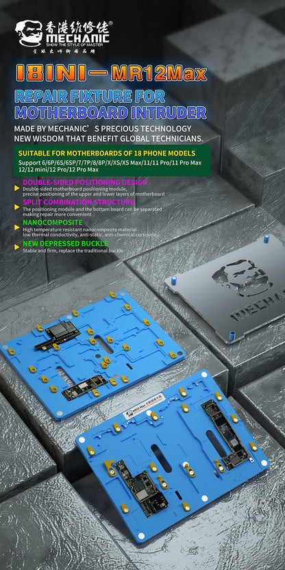 PCB Holder For iPhone 6s to 12 Pro Max Mechanic MR12Max Logicboard Repair  FoneFunShop   