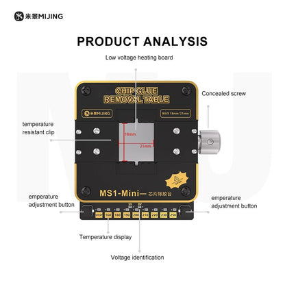 Mijing MS-1 Mini Chip Glue Removal Table Temperature Controlled Rework Platform Mijing FoneFunShop