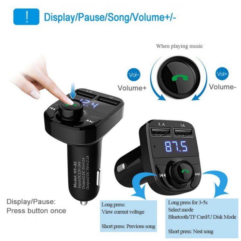 Budi Wireless Bluetooth Transmitter UK FM MP3 Player USB Car Charger Adapter Budi FoneFunShop   