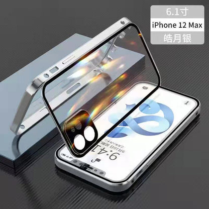 Case For iPhone 12 Pro Max in Silver Full Cover Case Cover FoneFunShop   