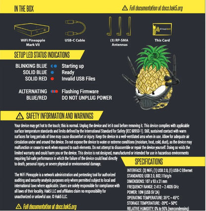 Hak5 WiFi Pineapple Mark VII + Field Guide Book Hak5 FoneFunShop   