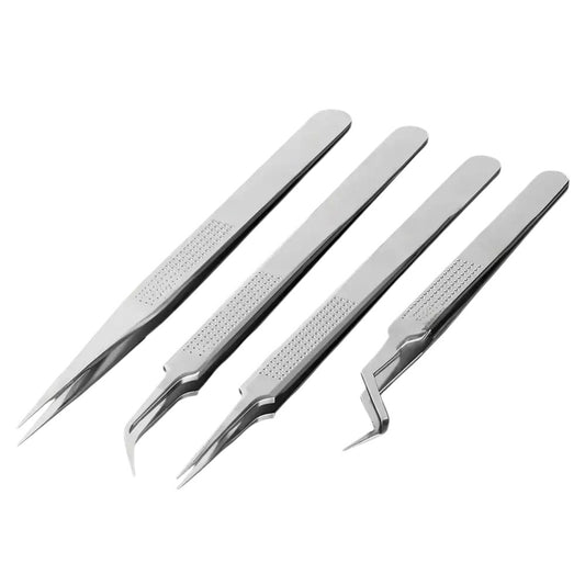 Stainless Steel High Precision Chip Tinning Tweezers for IC Repair (Set of 4) PPD 3XS Series Tweezers FoneFunShop