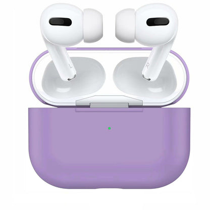 Case For Airpods Pro Cover Skin Silicone Purple Case Cover FoneFunShop   