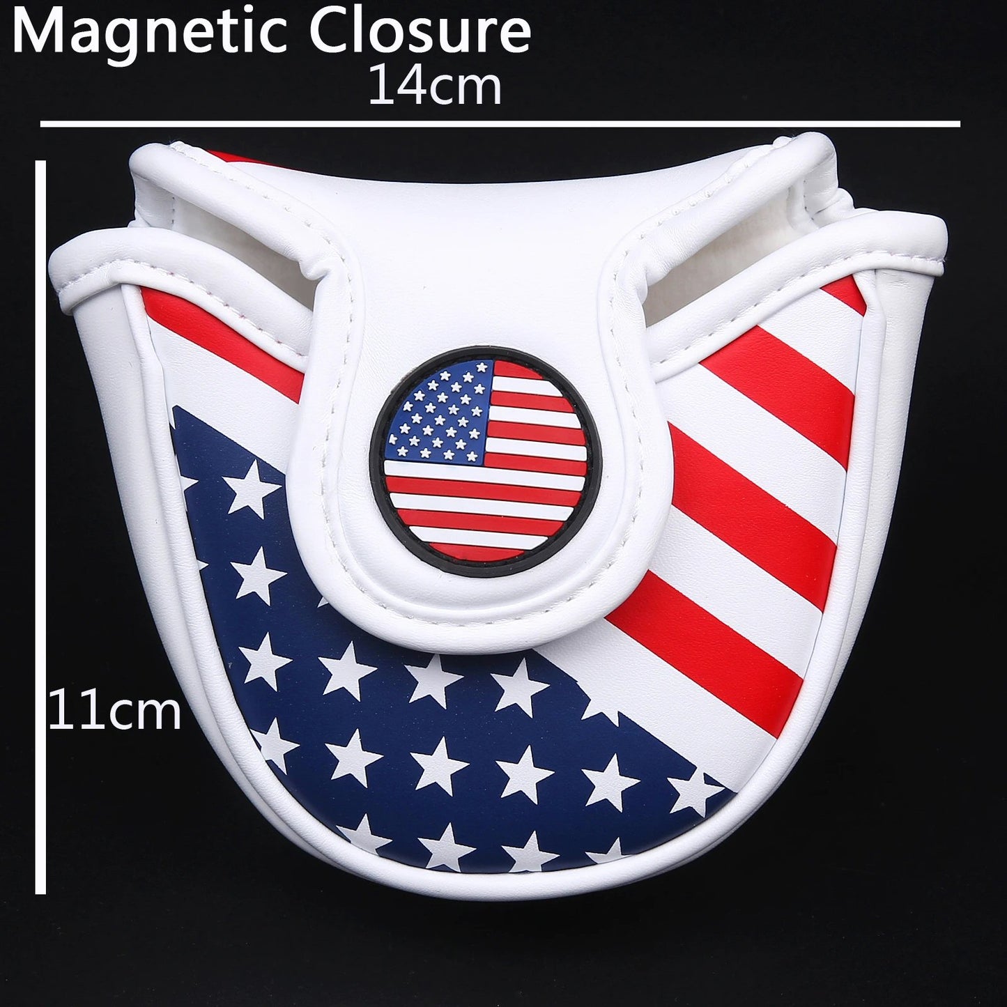 PU Leather USA Flag Golf Half Mallet Putter Club Cover Headcover Golf Accessorise FoneFunShop   