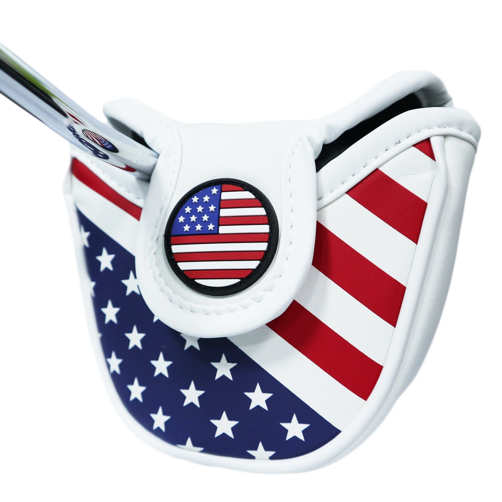 PU Leather USA Flag Golf Half Mallet Putter Club Cover Headcover Golf Accessorise FoneFunShop   